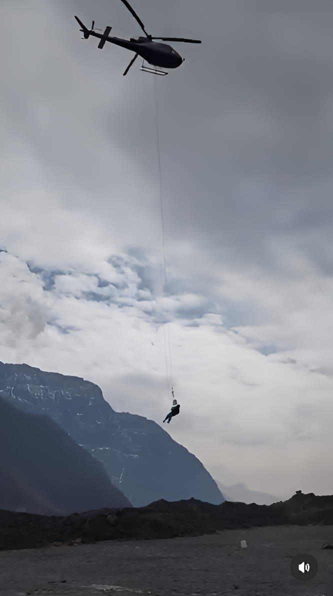 Эвакуация Дрюэля. Скрины с видео Zura Kvestadze.
