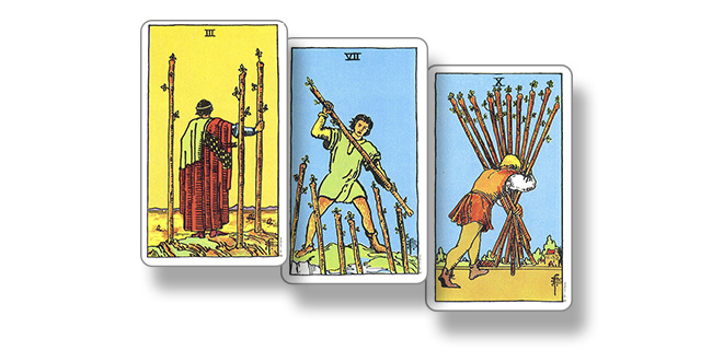 Некоторые карты масти жезлов