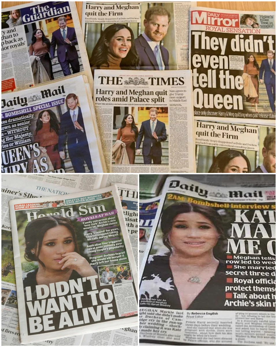 Меган на передовицах газет