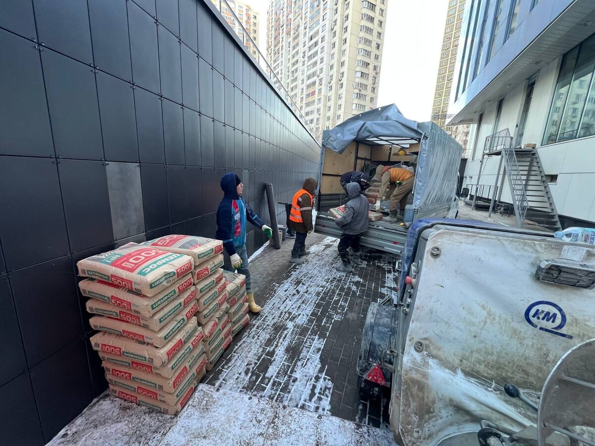 Стяжка пола в бизнес-центре