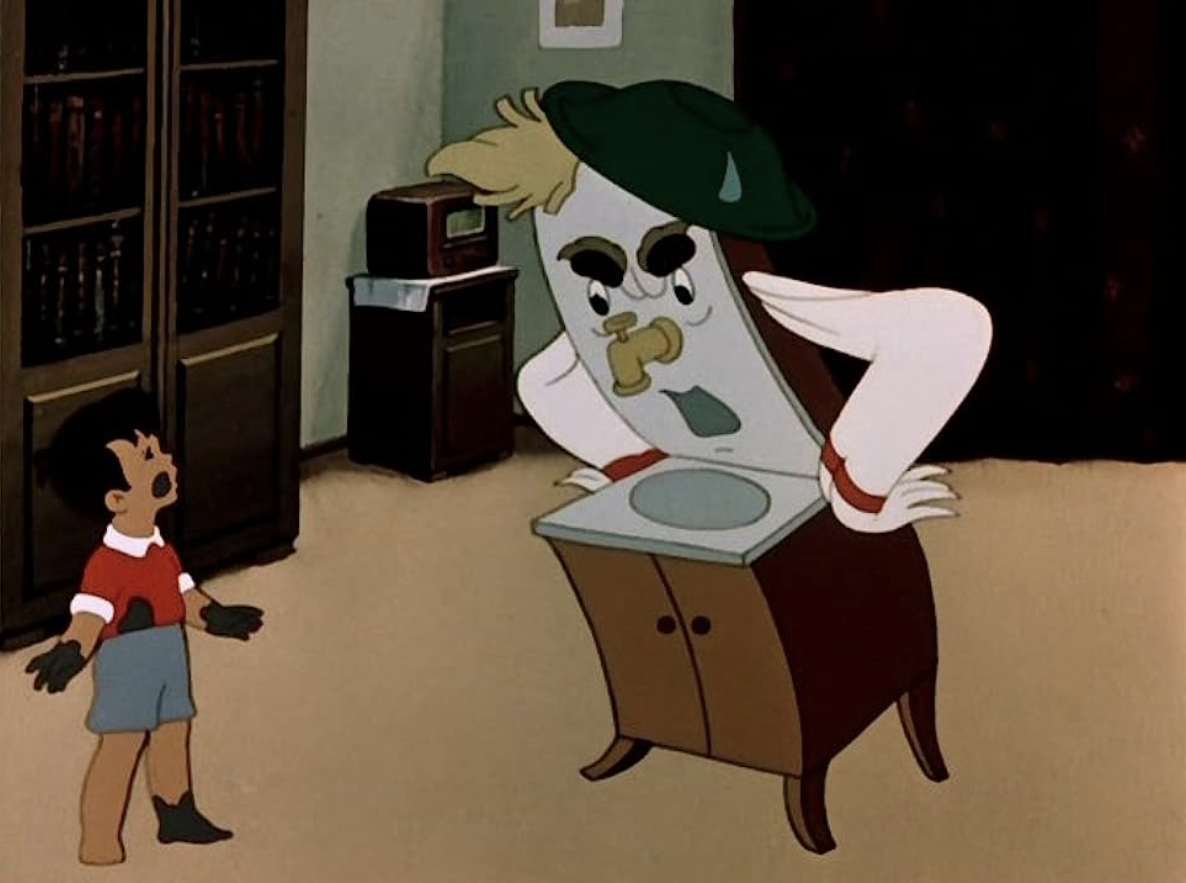 Только что выбежал..