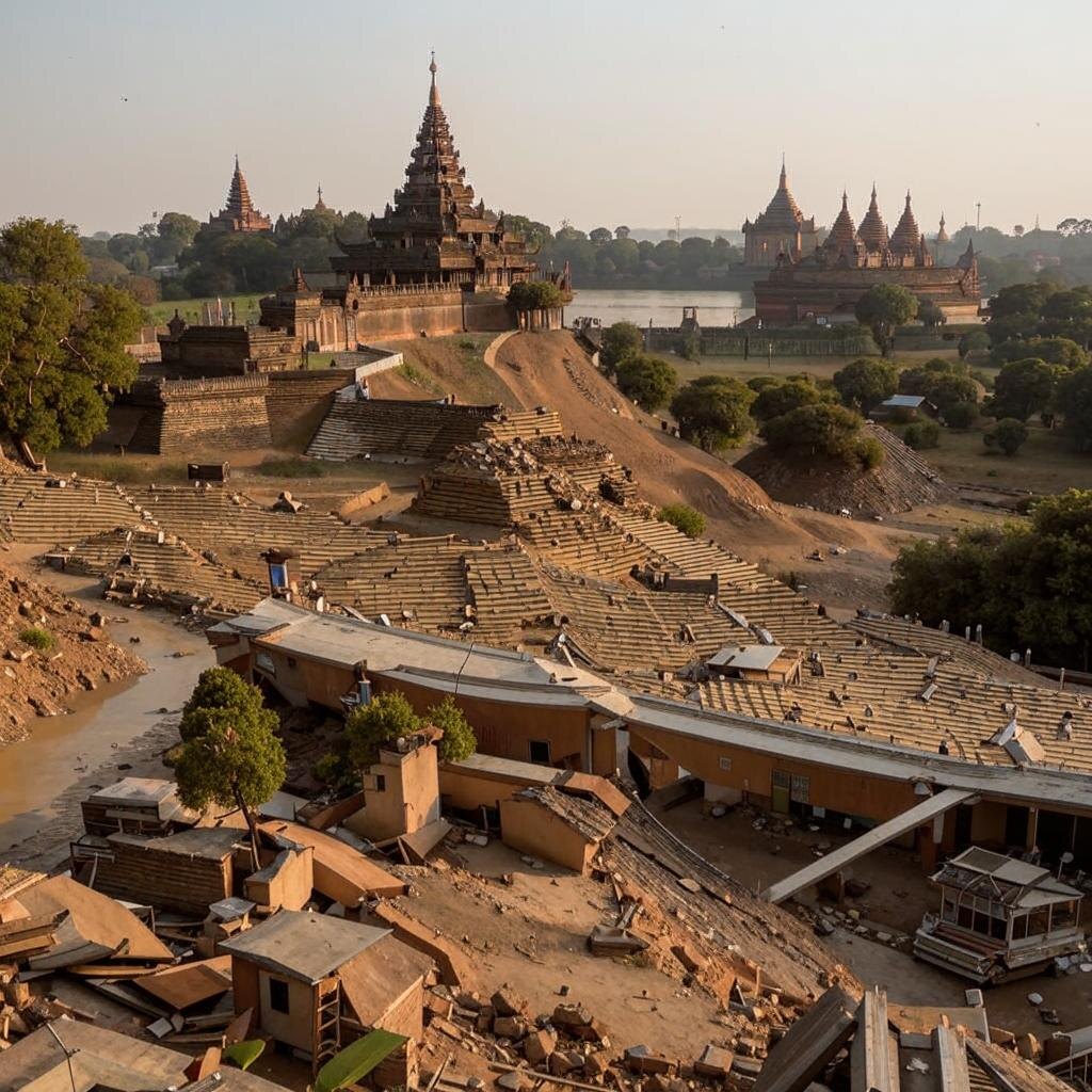 Землетрясение в Мьянме вызвало массовые разрушения в нескольких крупных городах, включая Янгон, Мандалай и Тавой. 