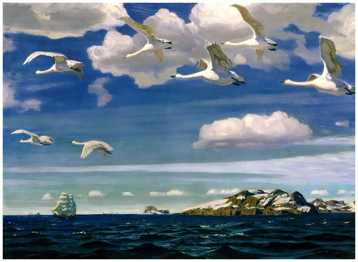 А. Рылов. В голубом просторе. 1918. Изображение из открытых источников.