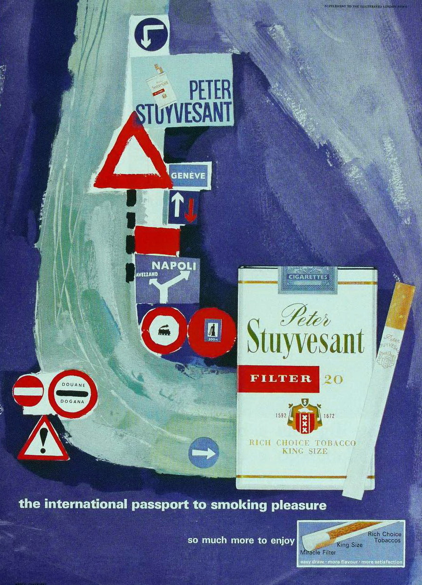 Реклама сигарет Peter Stuyvesant, 1964 год