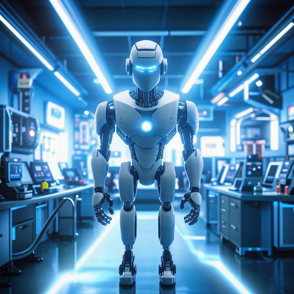 Сочетание искусственного интеллекта и робототехники.