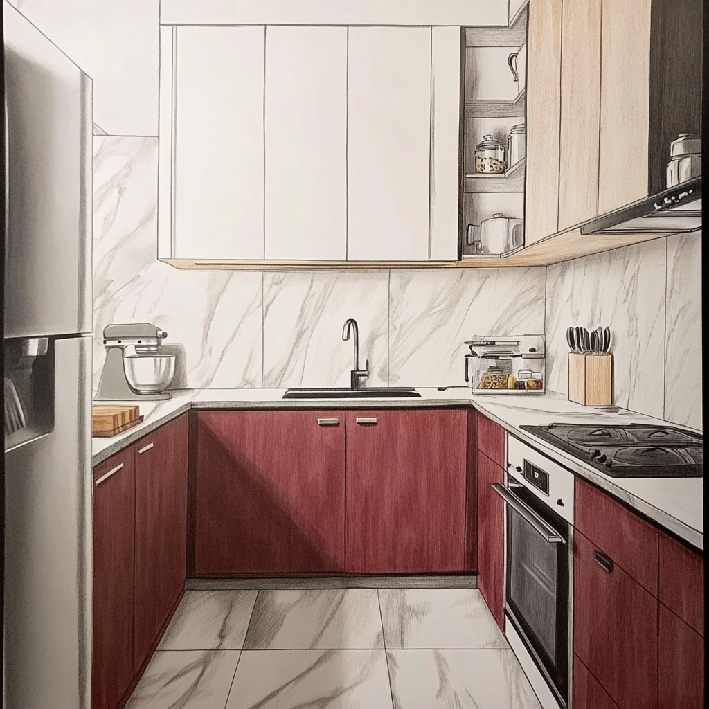 Скетч кухни (ИИ)