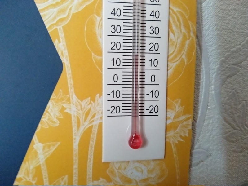 Температура в комнате. Я люблю прохладу. И в комнате даже батареи выключены