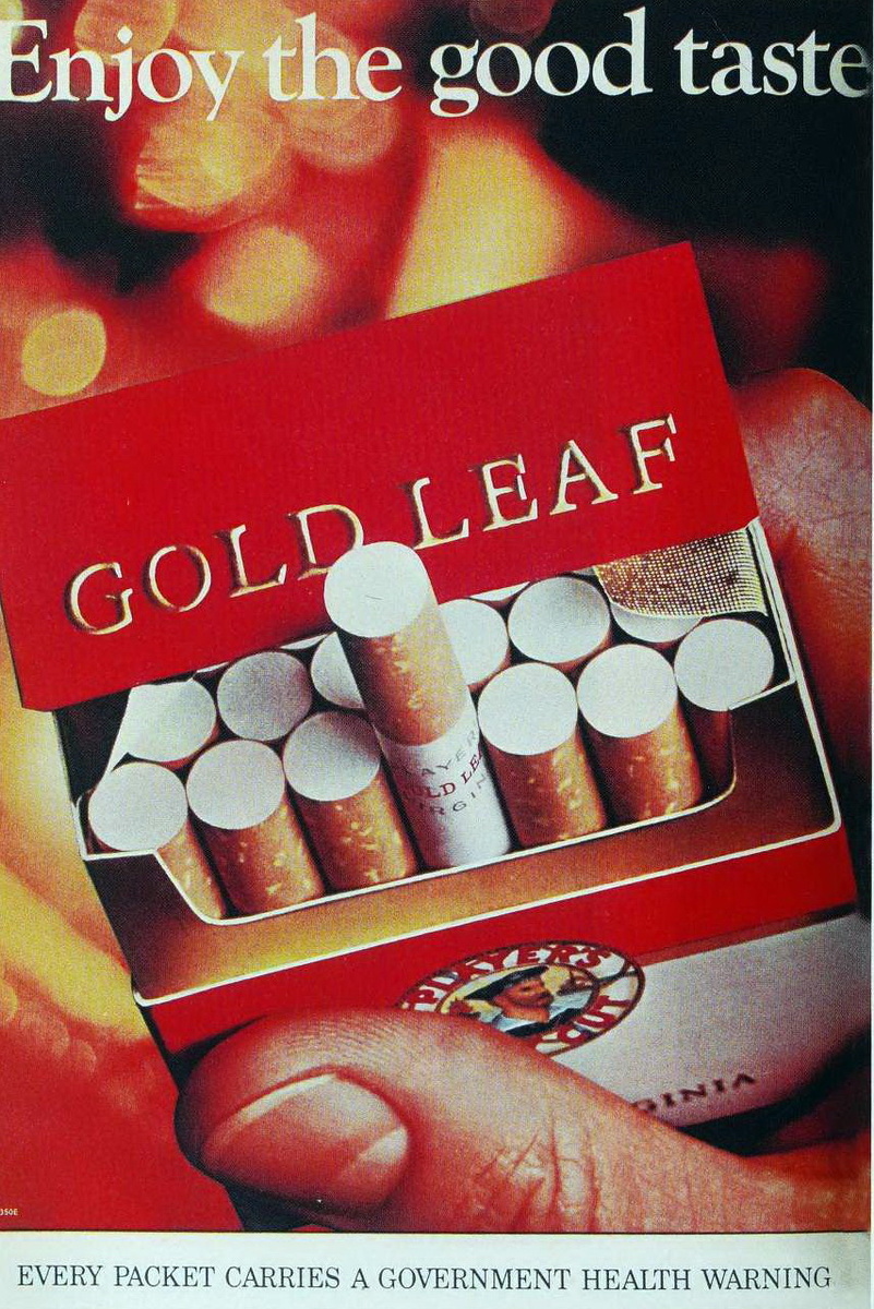 Реклама сигарет Player's Gold Leaf, 1973 год
