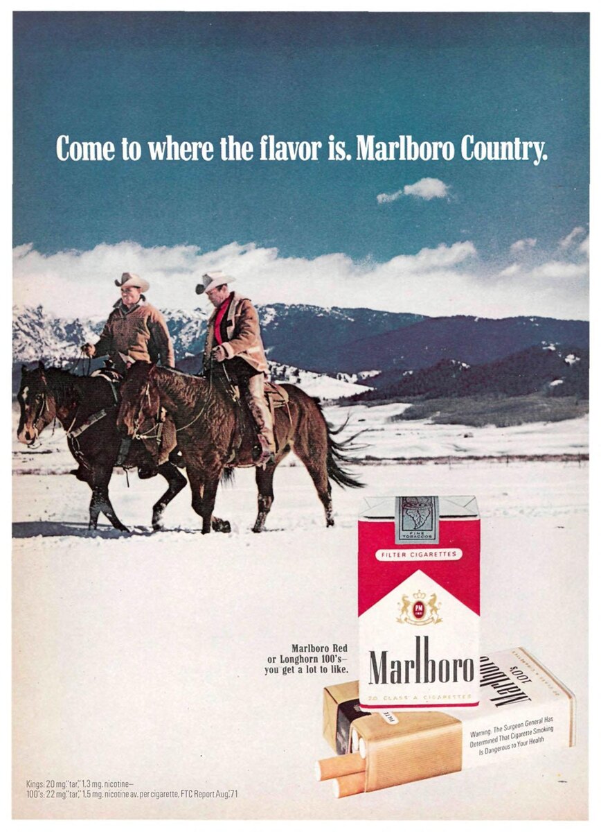 Реклама сигарет Marlboro, 1971 год