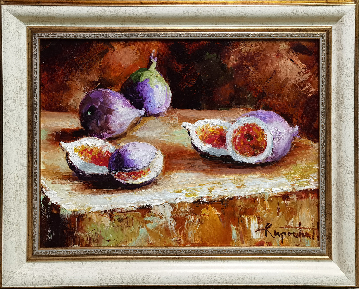 Оформление картины "Инжир" художника Киреевой Натальи в раму от багетной мастерской Галерея РА