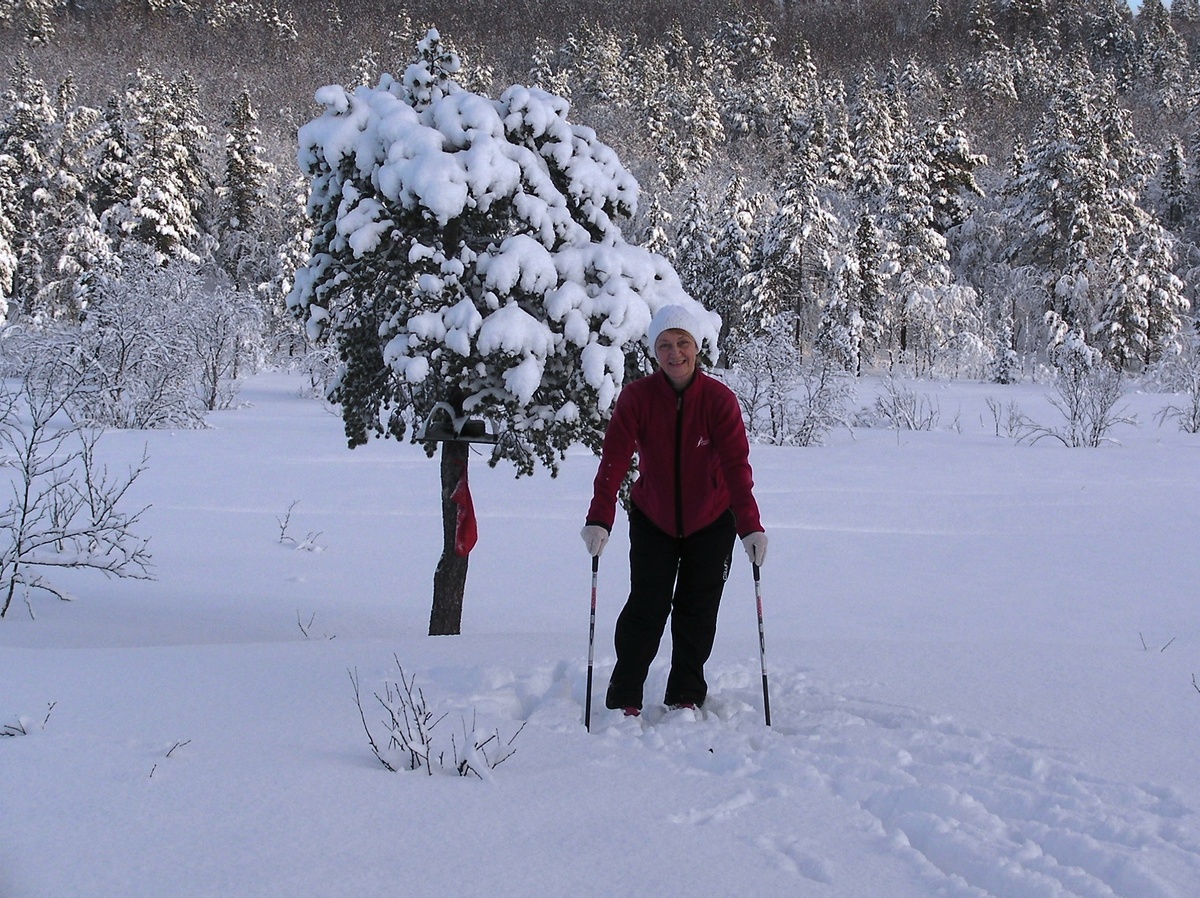 Глубина снега у озера