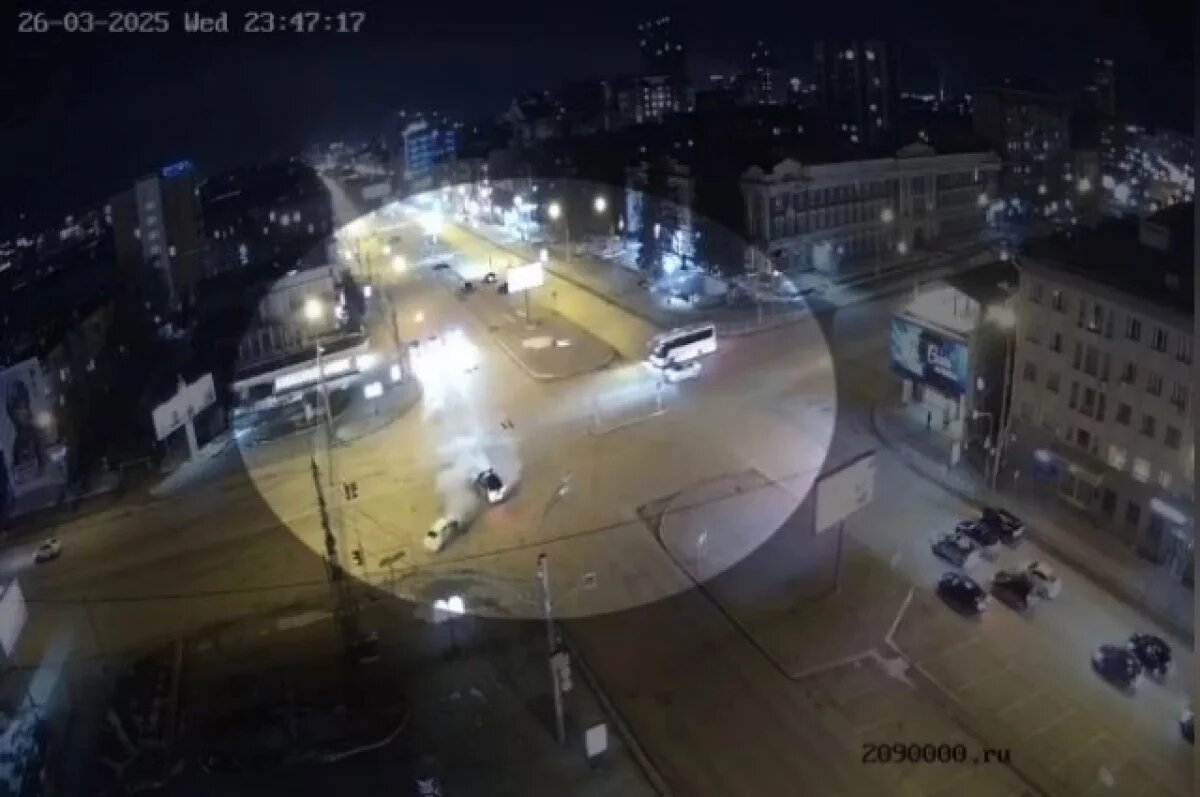    Момент ДТП.