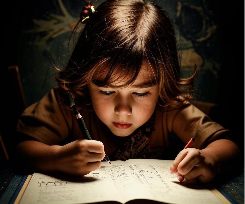 Ребёнок, пишущий в дневнике: «Родители ненавидят друг друга» — символ скрытых мыслей. 