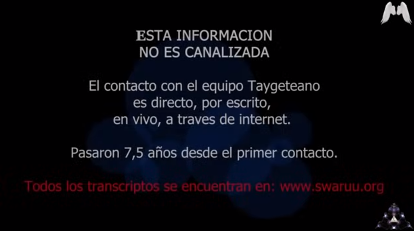 ЭТА ИНФОРМАЦИЯ ПОЛУЧЕНА НЕ ПУТЁМ ЧЕННЕЛИНГА, Контакт с тайгетеанской командой прямой, в письменном виде, в реальном времени онлайн, через интернет. Прошло 7,5 лет с момента первого контакта. Все транскрипции находятся на сайте www.swaruu.org