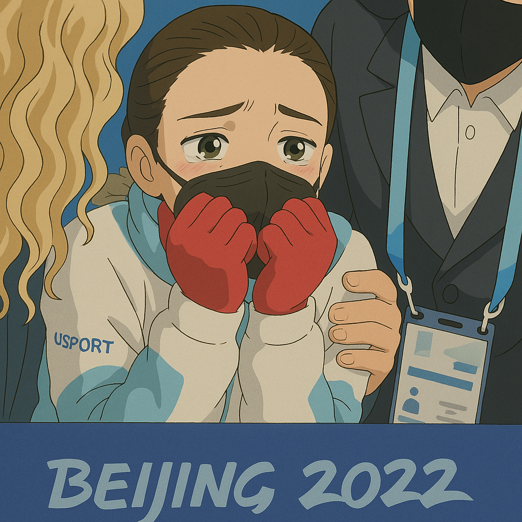 Камила Валиева на Олимпиаде-2022. Фото: ИИ