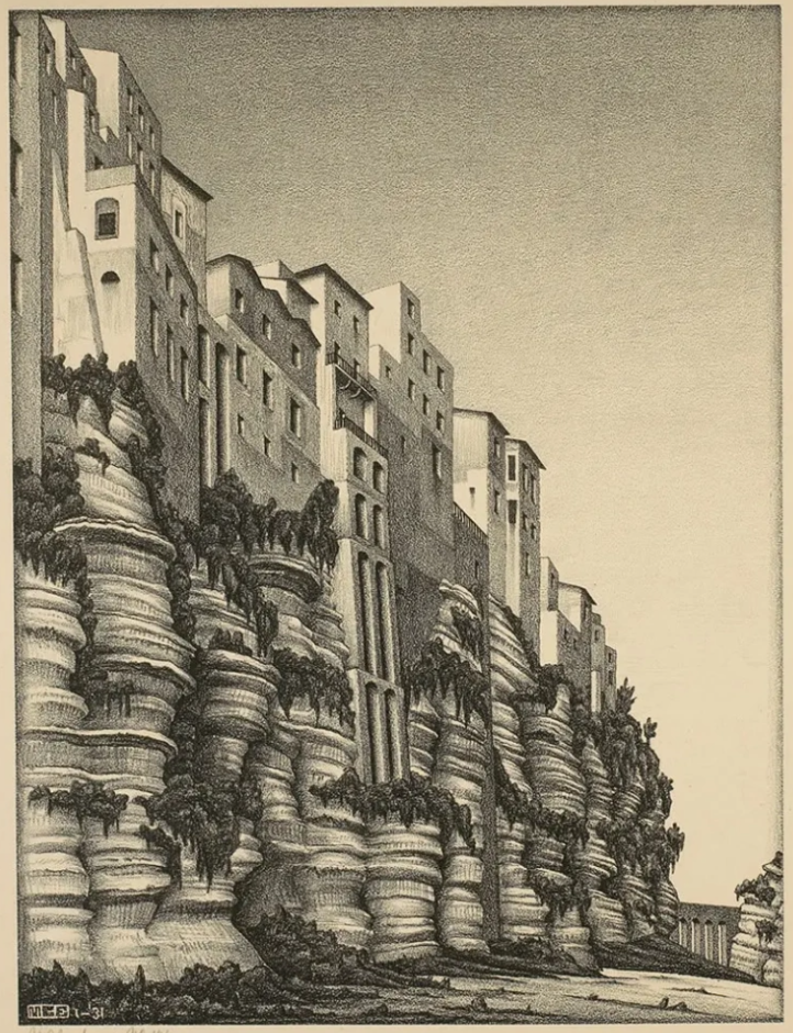 Тропея, Калабрия - Мауриц Корнелис Эшер • Живопись, 1931 г.