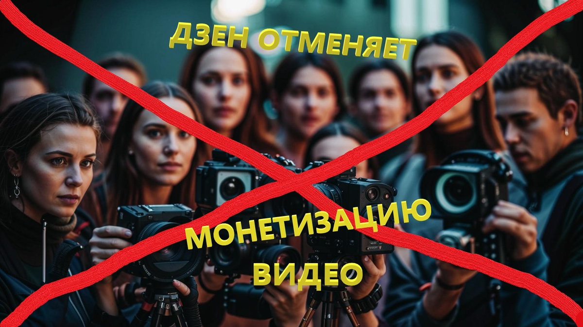 Обложка. Дзен отменяет монетизацию видео