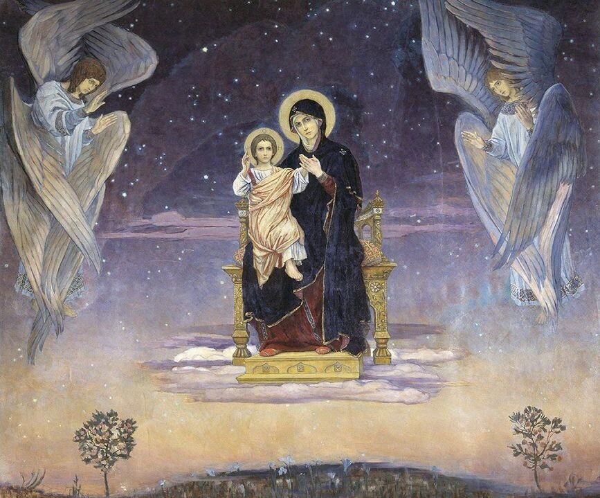 Виктор Васнецов 1848 - 1926. Богоматерь с младенцем