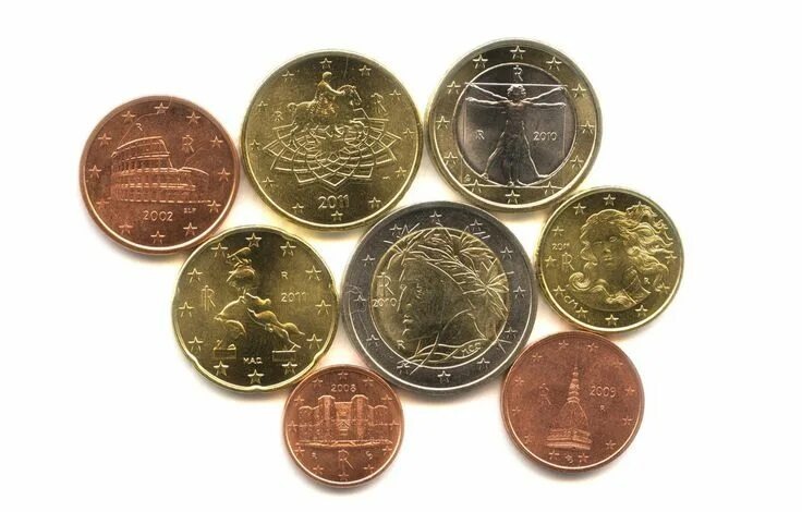                  Красивые монеты Италии