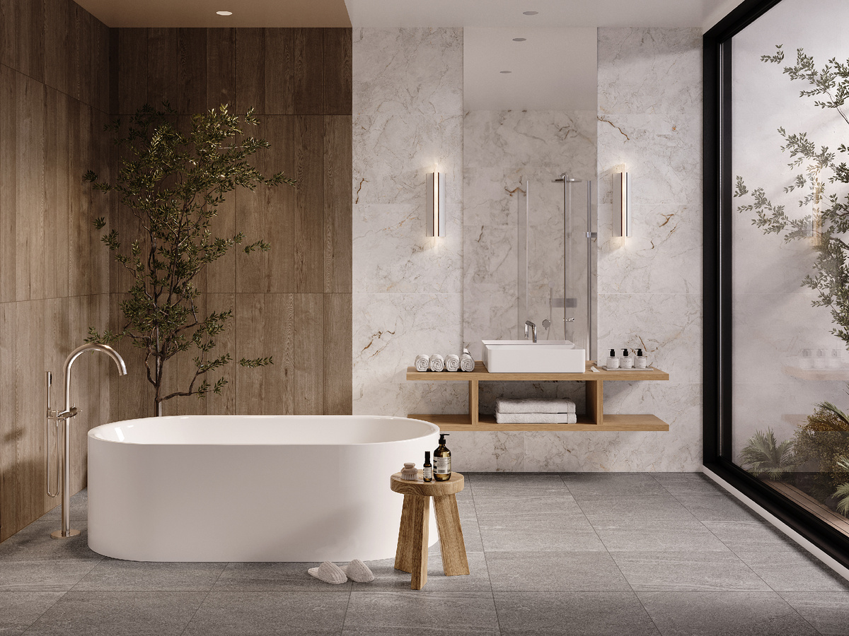 Керамогранит MOG105 ™ Onlygres в интерьере. Источник: Estima