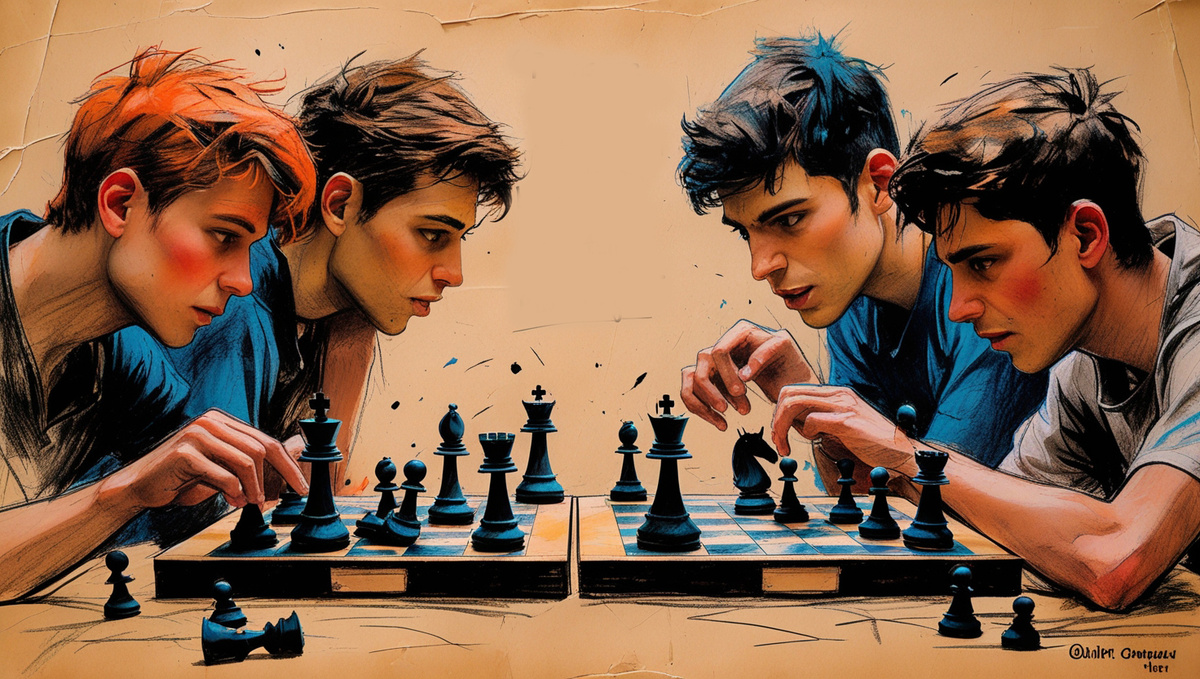 Юноши за игрой в шведки