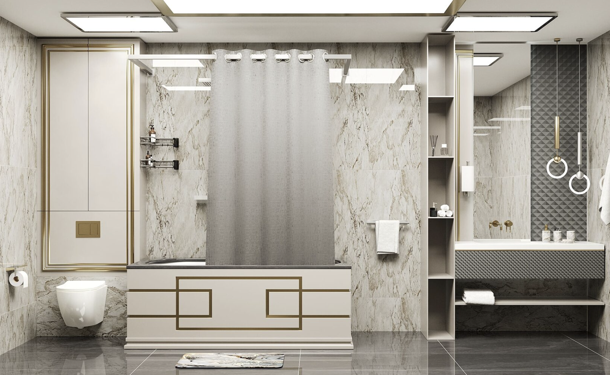 Комплект "Ар-деко серый мрамор" от INHOMEKA