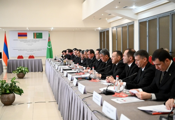 10-ое заседание Межправительственной комиссии по экономическому сотрудничеству между Туркменистаном и Арменией, 26 марта, 2025 г., Ереван, Армения (Фото: Armenpress)