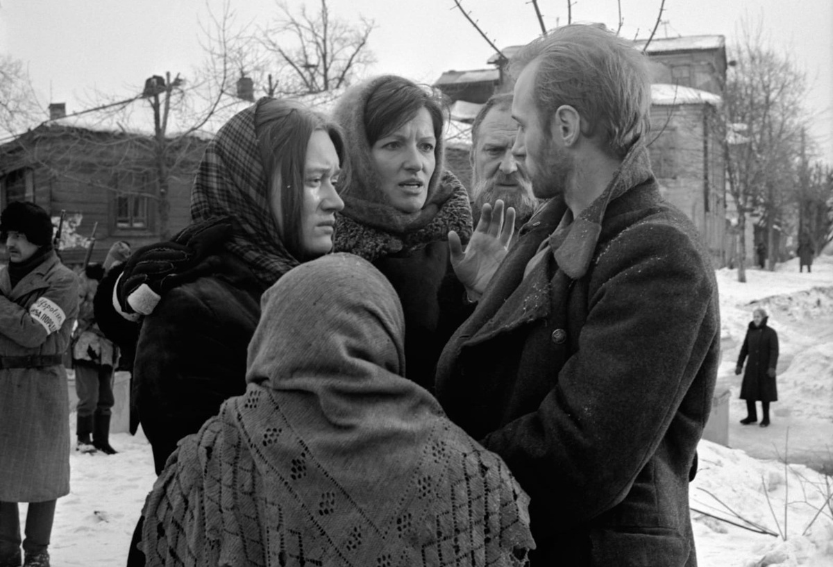 Людмила Полякова, Лариса Шепитько и Борис Плотников на съемках фильма "Восхождение". Фото: laifkhak.ru