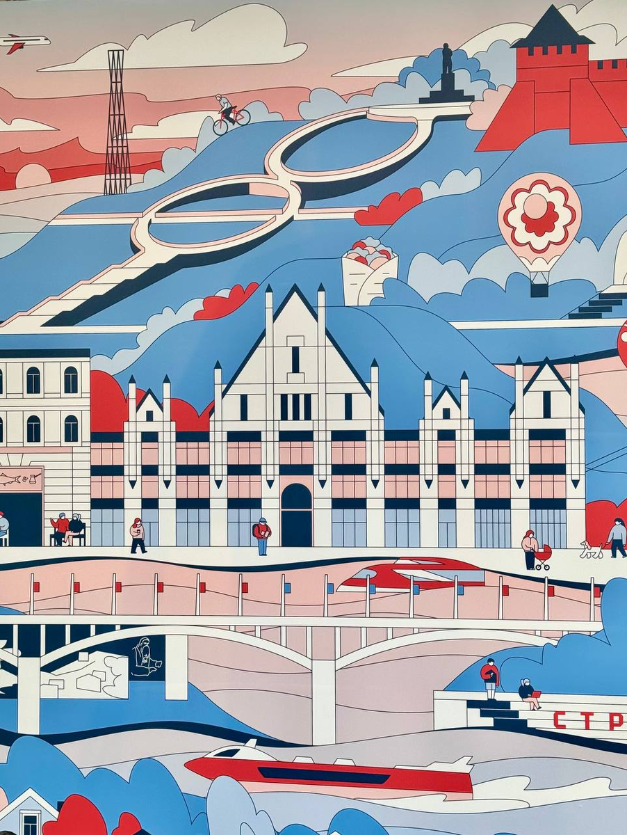 Широкоформатная иллюстрация к гиду от SETTERS Media на Большой Покровской, 8