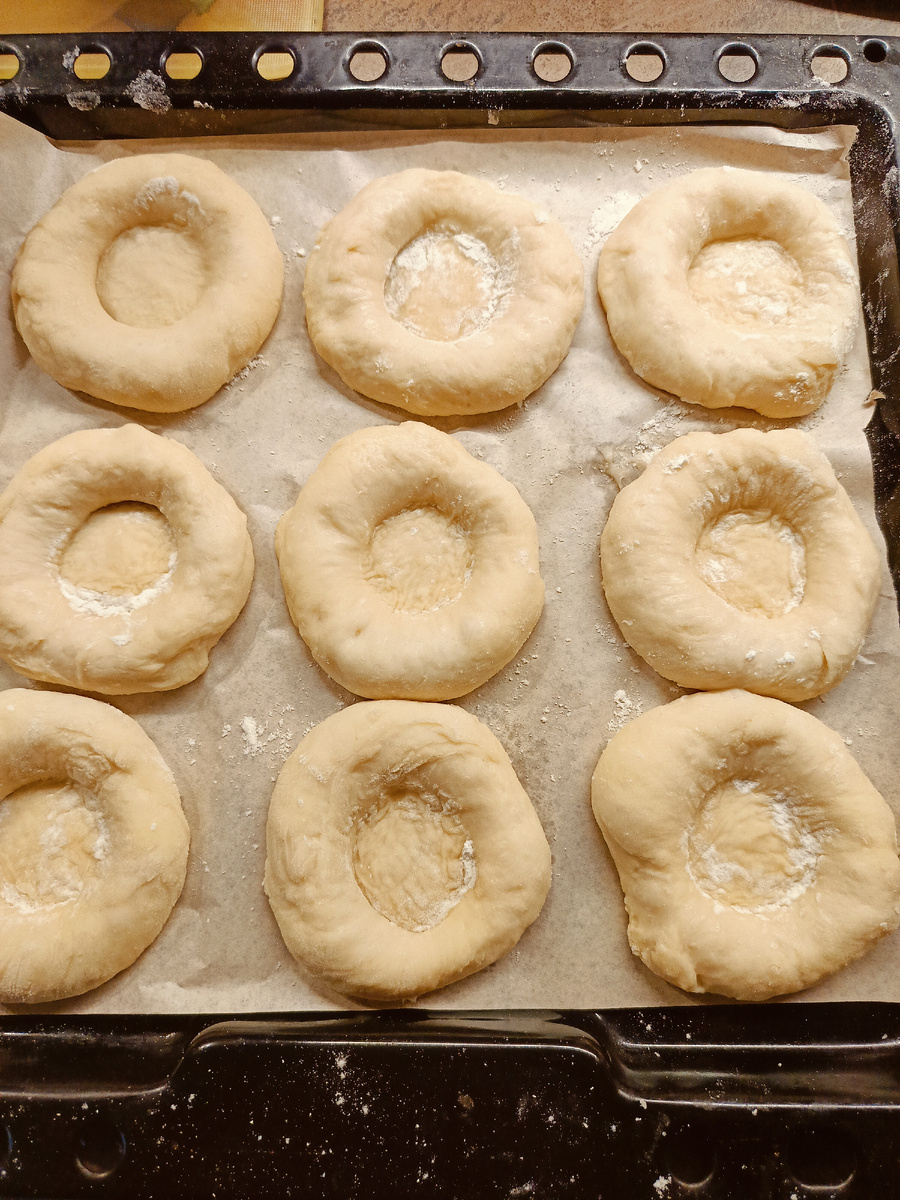 Первый противень с заготовками