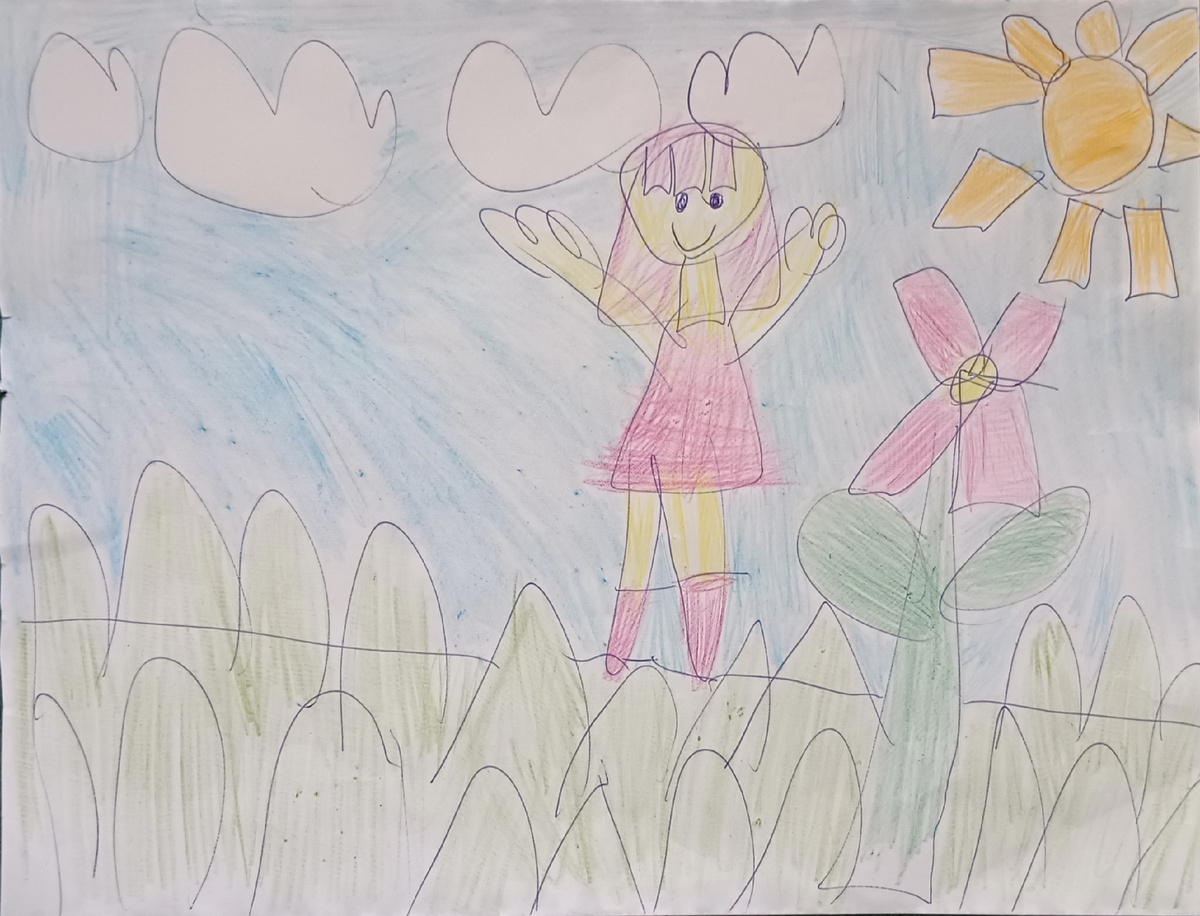 Девочка с цветами