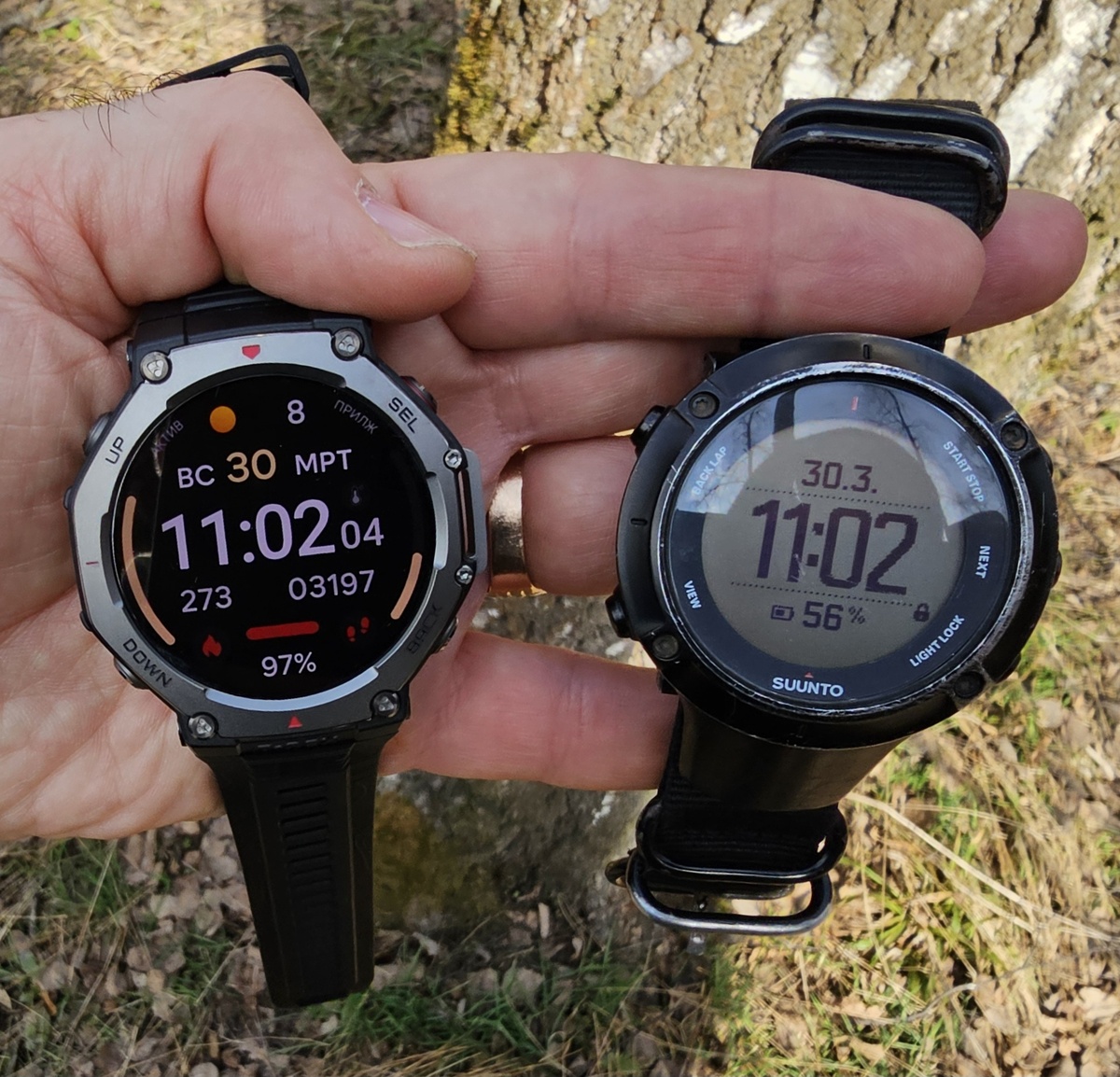Часы Amazfit T-Rex 3 и Suunto Ambit 3 Peak к выполнению учебно-боевой задачи готовы