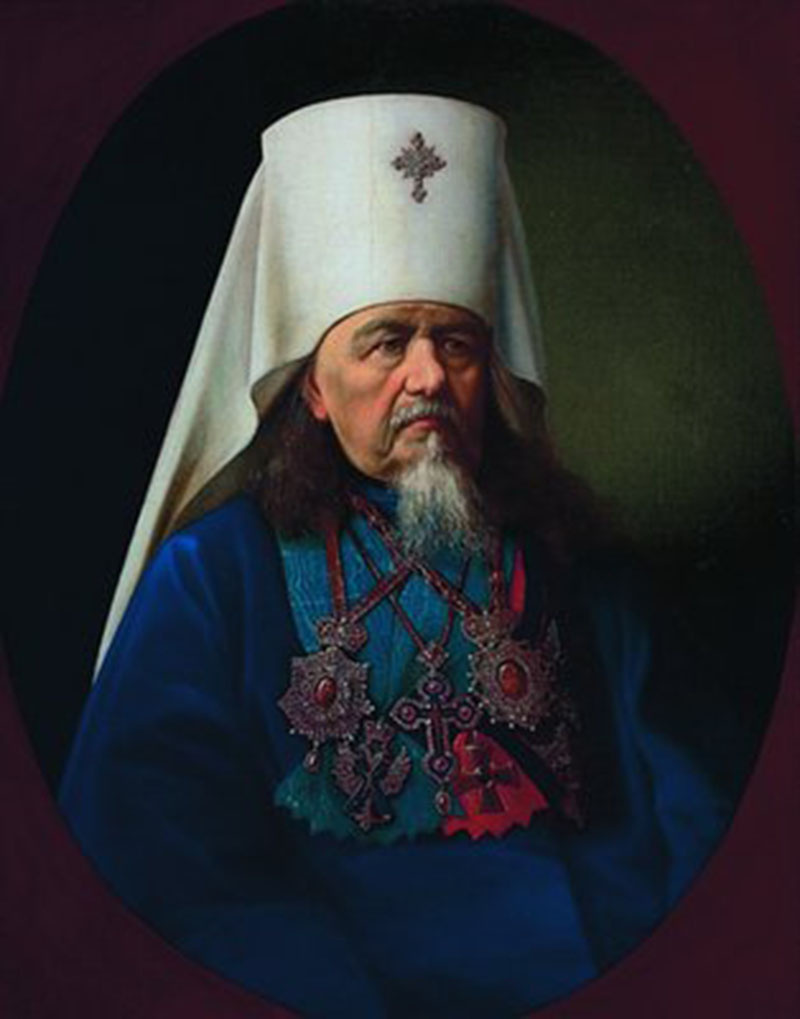 Митрополит Исидор (Никольский) 1 (12).10. 1799 – 7(19).09.1892. Портрет. После 1883 г. (Нововалаамский мон-рь, Финляндия)
