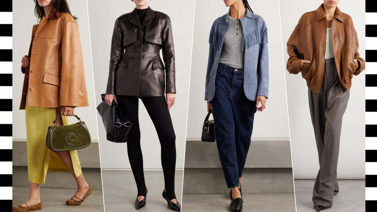 5 модных кожаных курток на весну 2025