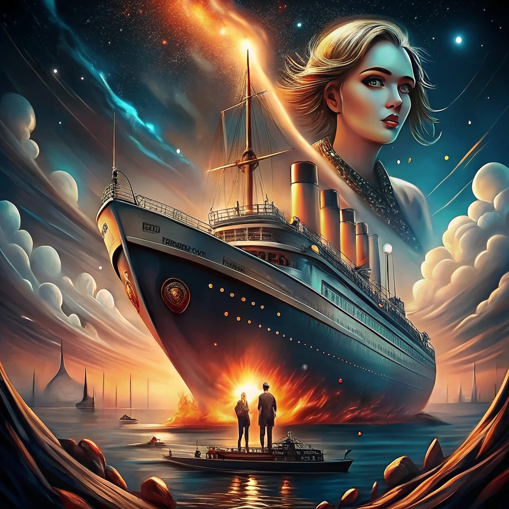 Плакат Титаник. ИИ