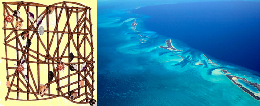 Навигационная карта жителей Маршалловых островов (XIX в).