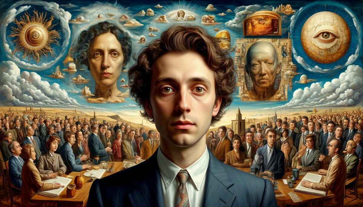 Наша современность, в образе людей: Охлаждении веры, Распространении рационализма, Нравственном релятивизм, Влиянии сектантства, сюрреализм, фэнтэзи, 10D, бесконечная экспозиция и детализация