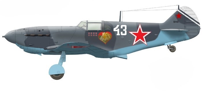 Боковая проекция ЛаГГ-3 66 серия по версии Массимо Тесситори. Изображение взято из открытых источников.