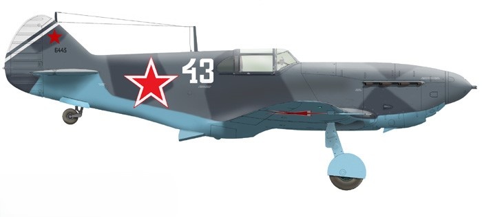 Боковая проекция ЛаГГ-3 66 серия по версии Массимо Тесситори.