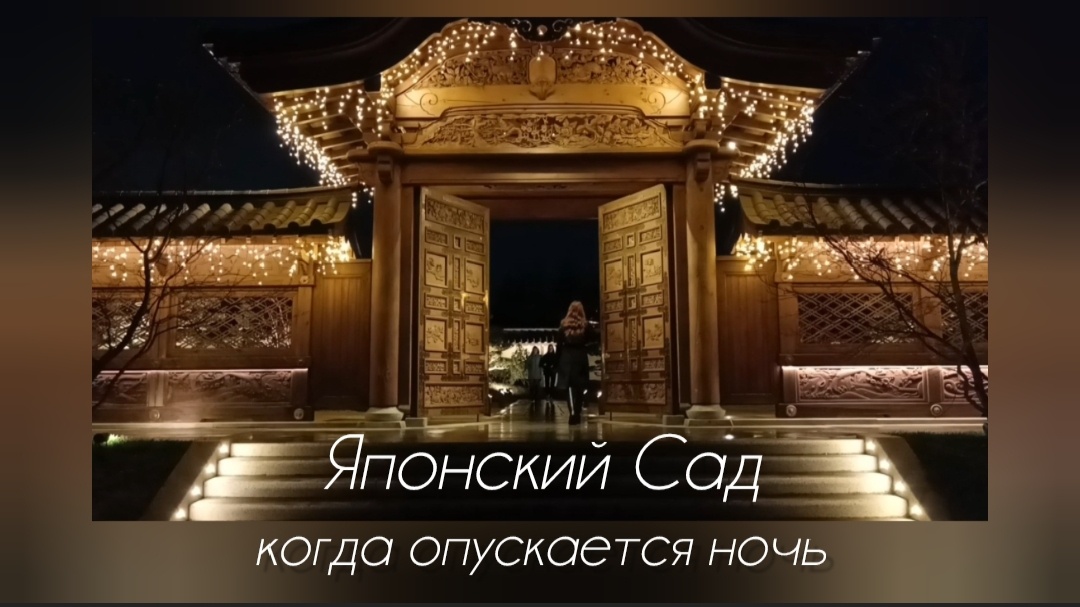 Входные ворота в Японский Сад. Это обложка одного из моих видео. Есть еще дневное фото. Но ночное выглядит просто волшебно:) 