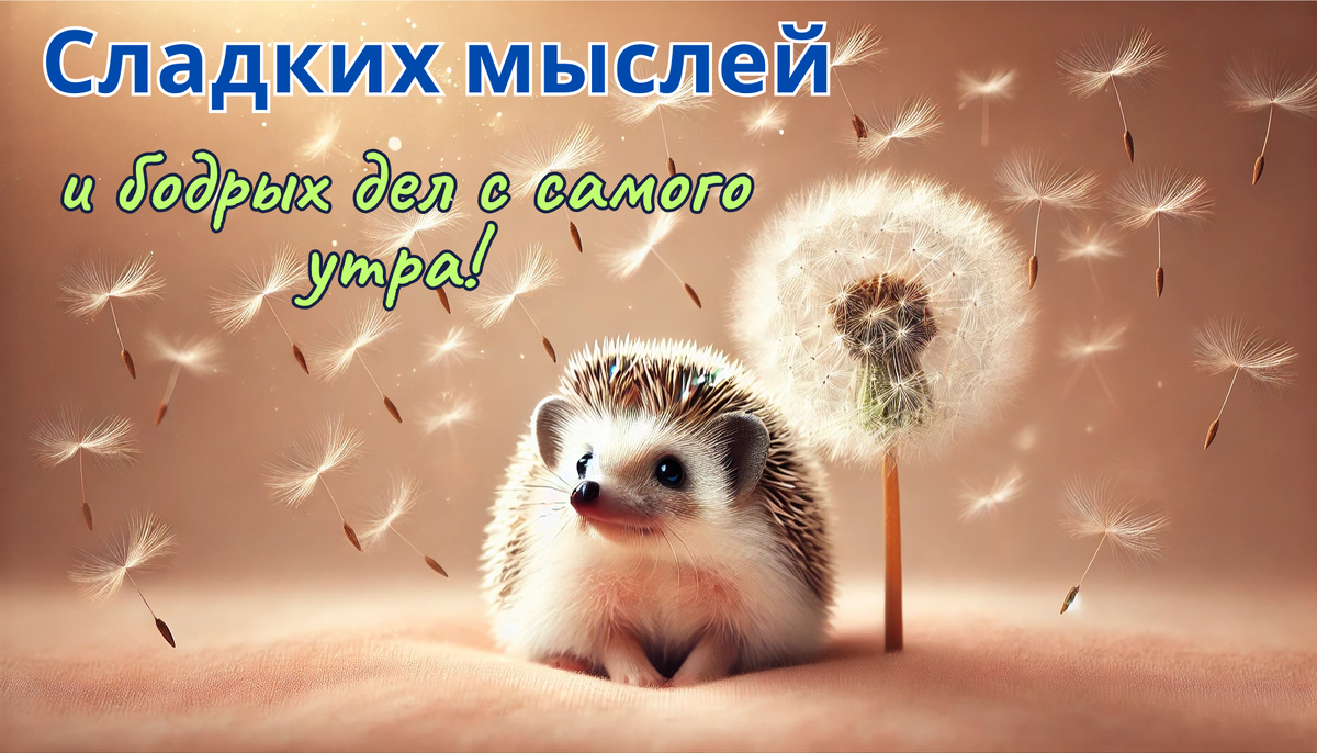 Сладких мыслей и добрых дел с самого утра!