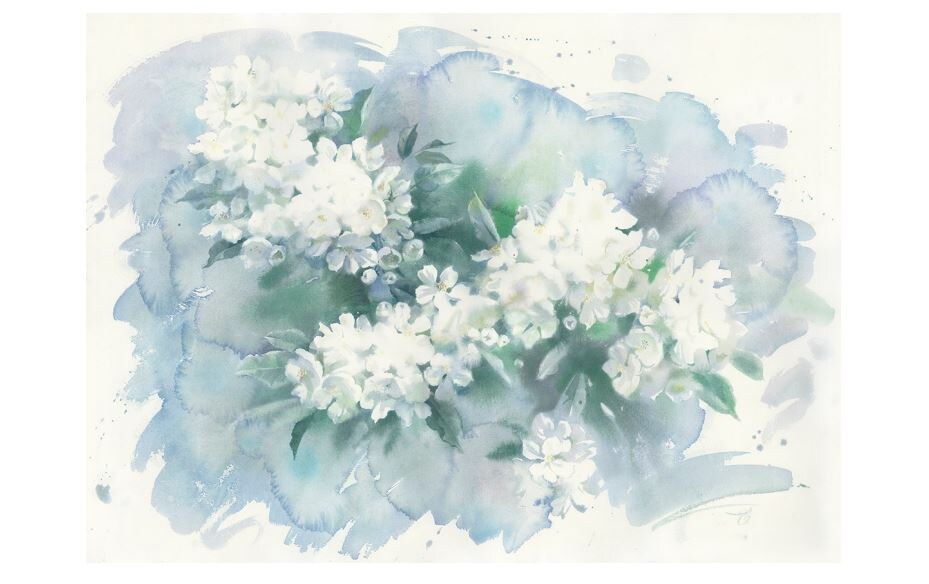 Елена  Базанова – «Яблоневый цвет-1», 2025.