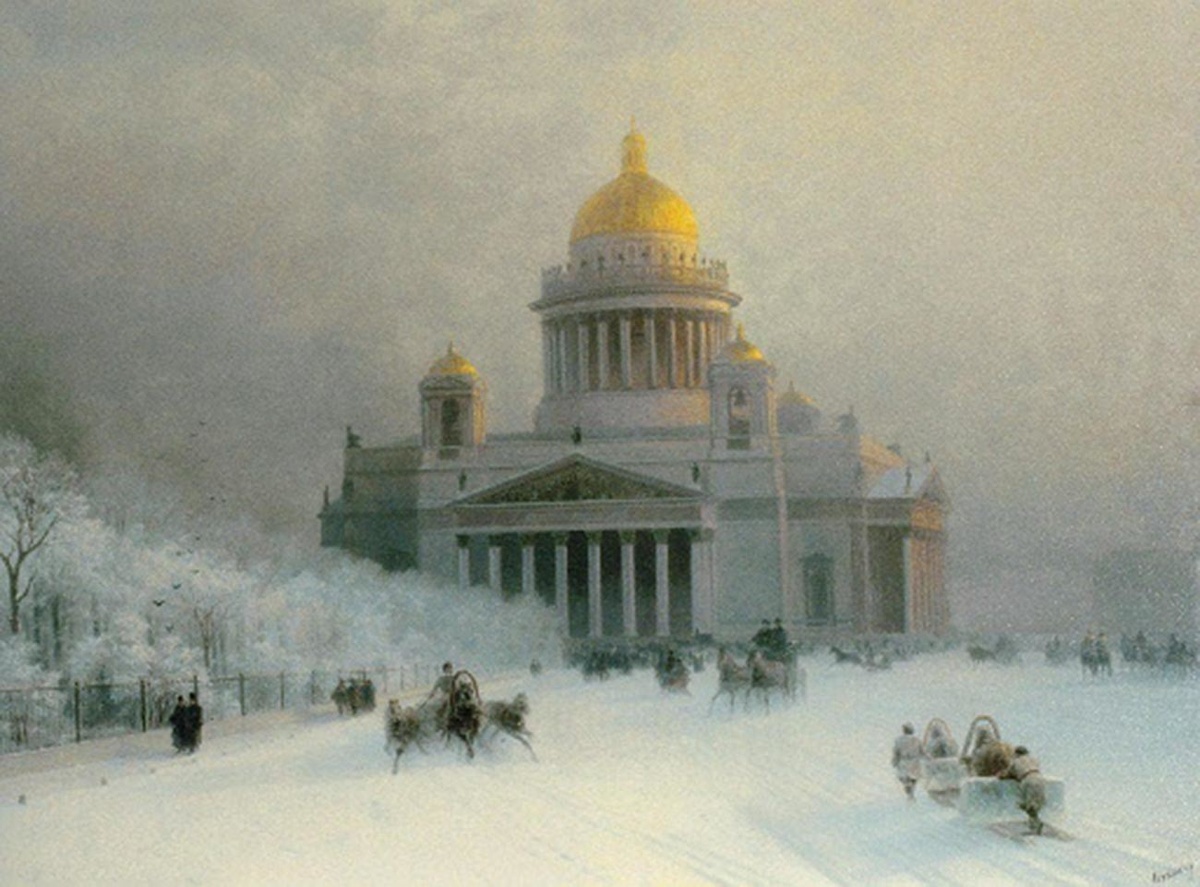 Иван Айвазовский. Исаакиевский собор в морозный день, 1891Частное собрание
