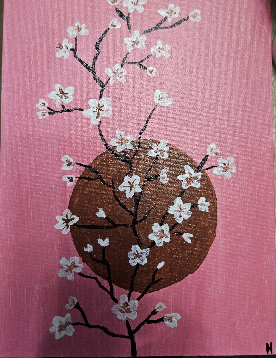 Срисовала акриловыми красками