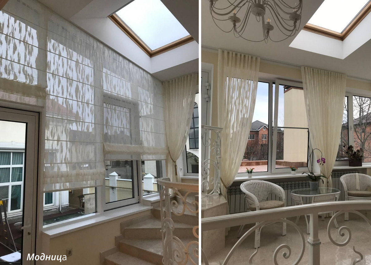 Оформление окон на мансарде