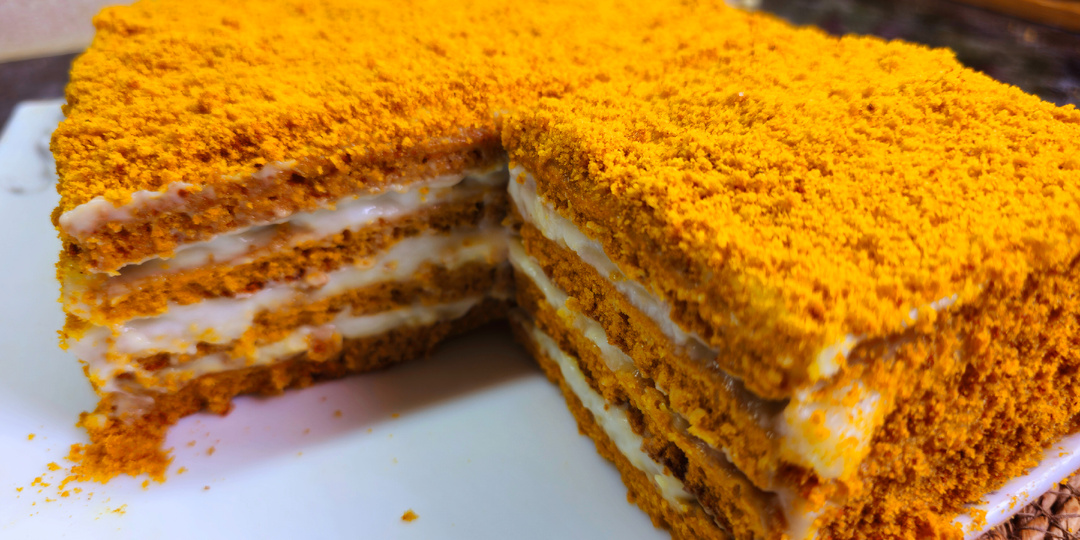 Медовик без раскатки коржей – нежный торт с ароматом детства