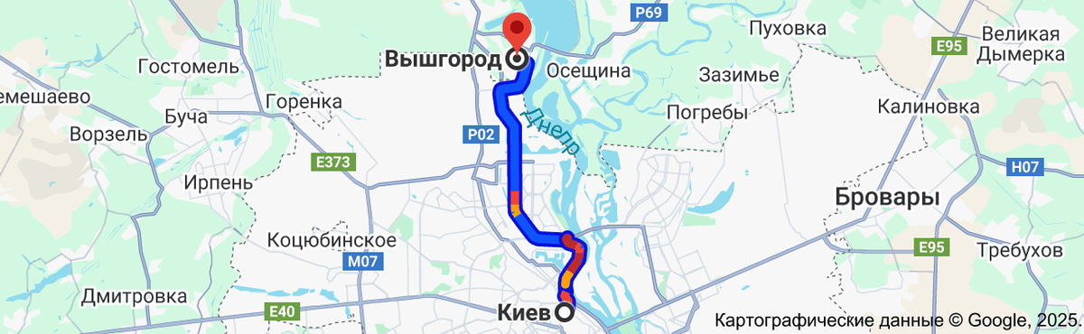 Вышгород vs Киев - рукой подать