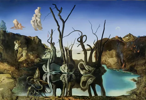 «Лебеди, отражающиеся в слонах» (1937), Сальвадор Дал