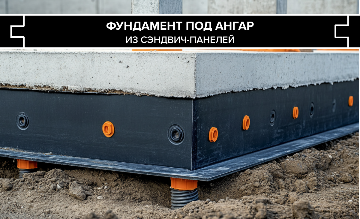 Фундамент под ангар из сэндвич-панелей