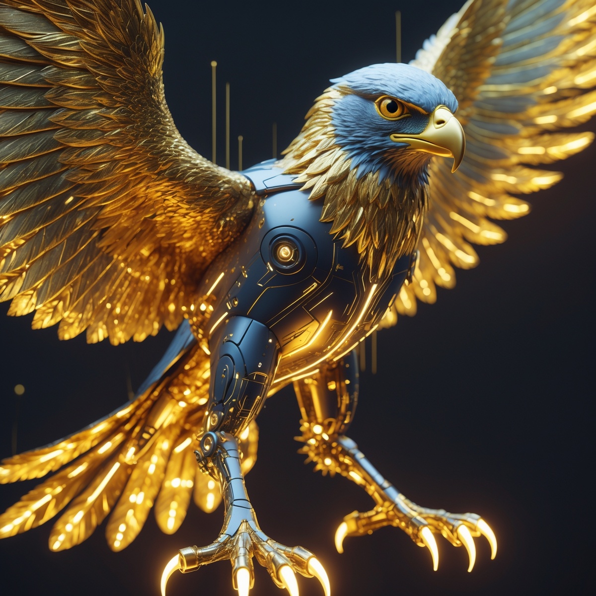 Золотой Кибер-Сокол — Интеллект с Крыльями